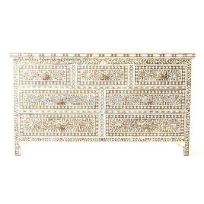 Modern Bone Inlay Almirah Cabinet